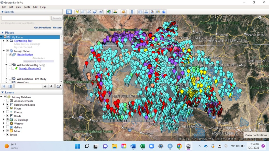 map of nebraska with wells marked