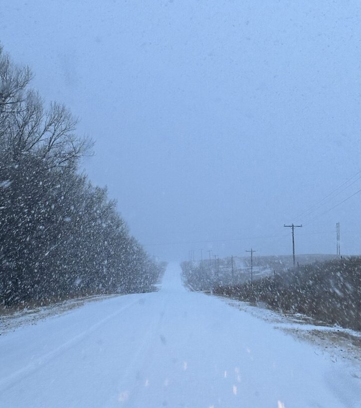 Heavy snowfall in Kansas