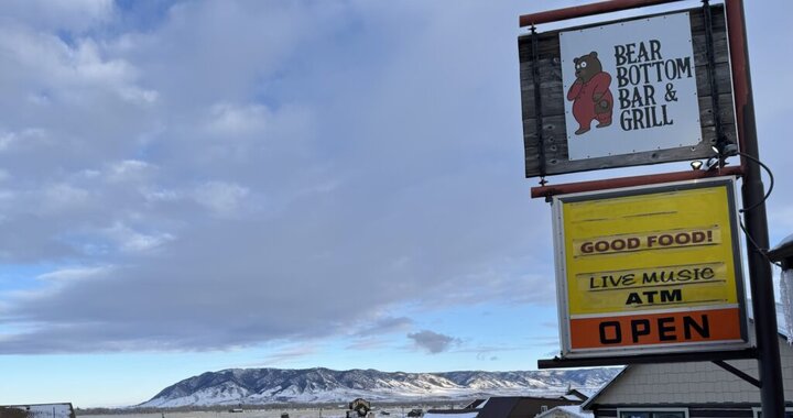 View of snowy range in Wyoming