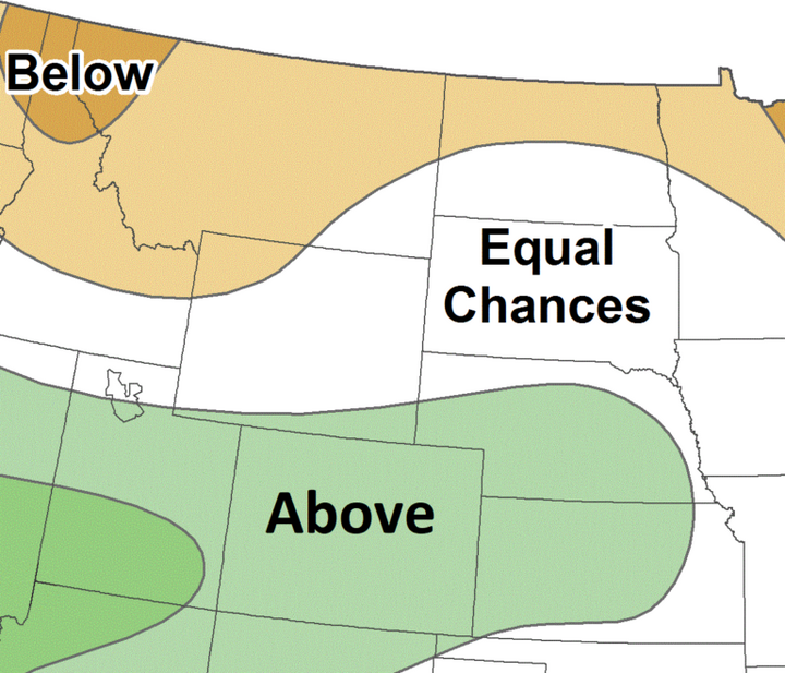 Seasonal precipitation outlook for the High Plains region
