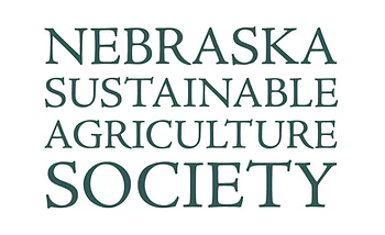 Nebraska Sustainable Agriculture Society text in green, serif font on a white background.